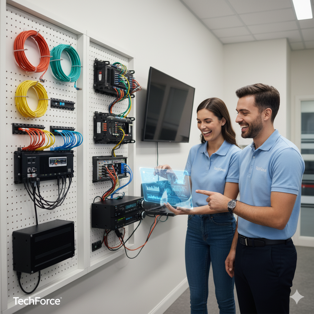 Organized low voltage wiring